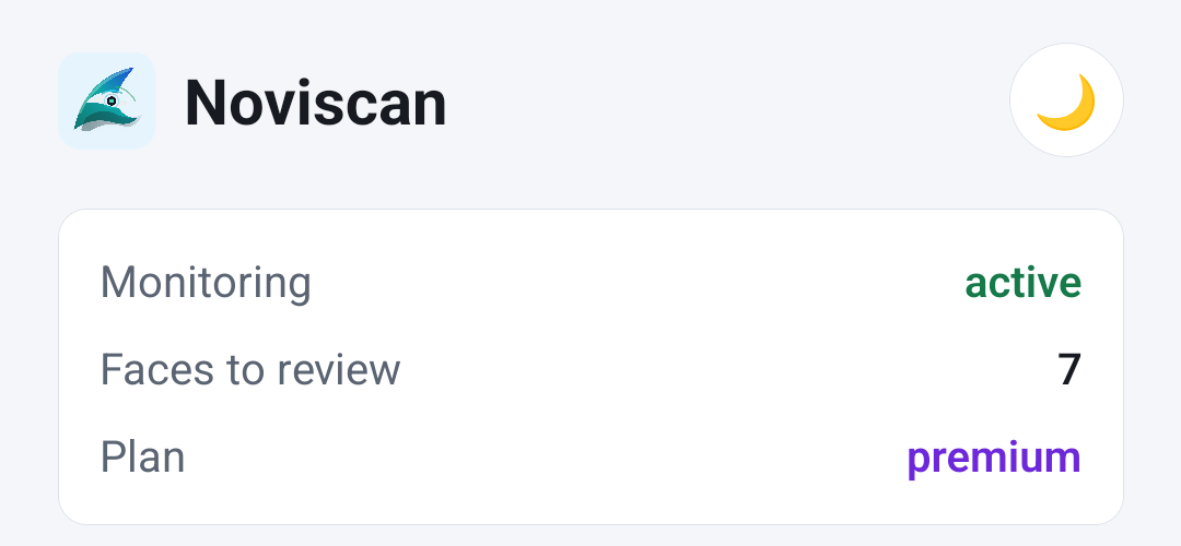 A view of the Noviscan interface